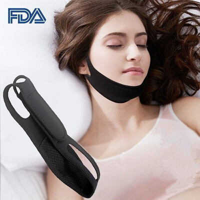 

Stop Snore Chin Belt Anti-Snoring Chin Strap Stretchable Sleep Aid Headband Black