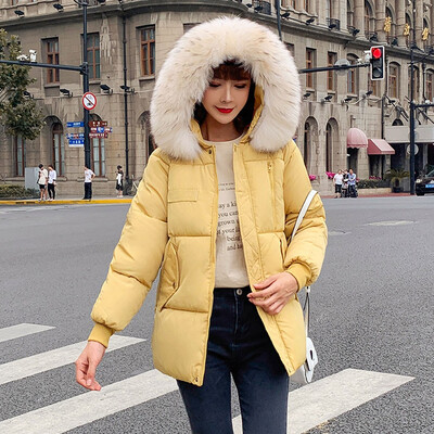 

Gobestart Women Casual LooseThick Long Sleeve Hooded Coat Winter Jacket Cotton Clothes