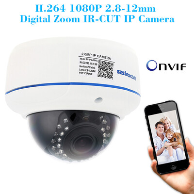 

szsinocam H264 HD 1080P 28-12mm 4X Digital Zoom IP Camera with 30pcs IR LEDs CCTV Security