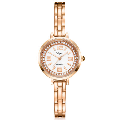 

Luxury Womens Watches Roman numerals Alloy Strap Clock With Rhinestone Scale Dial Ladies Quartz Wristwatch Zegarek Damski