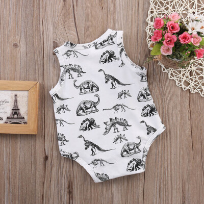 

Newborn Infant Kids Baby Boy Girl Dinosaur Print Jumpsuit Romper Outfits Clothes