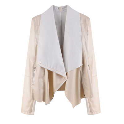

Toponeto Fashion Vintage Women Biker Motorcycle Leather Zipper Jacket Overcoat Outwear