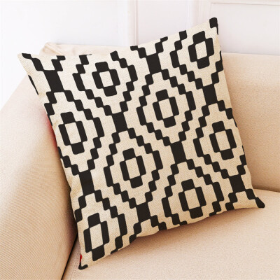 

〖Follure〗Home Decor Cushion Cover Black And White Geometry Throw Pillowcase Pillow Covers