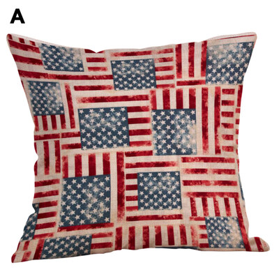 

45x45cm Independence Day Soft Throw Pillow Case Cushion Cover Soft Bed Decor