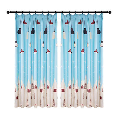 

Light Bulb Print Polyester Curtains Bedroom Blackout Window Blinds Drapes