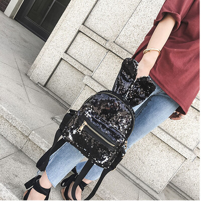 

Tailored Fashion Girls Sequins Backpack Women Leisure School Bag Travel Pack Backpacks BK