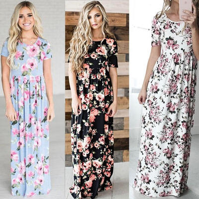 

Sexy Women Summer Long Maxi BOHO Evening Party Dress Beach Dresses Sundress