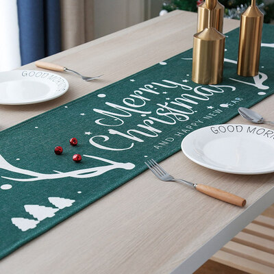 

Christmas Table Flag Cotton Tablecloth Tv Cabinet Cover Bed Flag Festival Party Home Decor