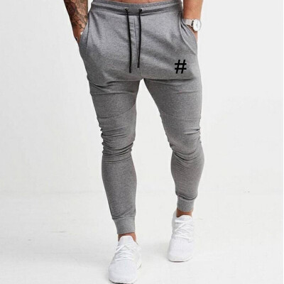 

SUNSIOM Mens Gym Slim Fit Trousers Tracksuit Bottoms Skinny Joggers Sweat Track Pants