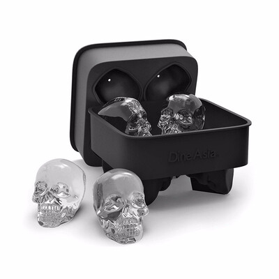 

3D Skull Flexible Silicone Ice Cube Mold Tray