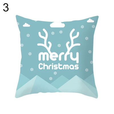 

Cartoon Christmas Tree Santa Claus Pillow Case Cushion Cover Chair Sofa Decor