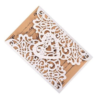 

10Pcs Pearl Paper Floral Invitation Cards Invitation Holders for Wedding Birthday Party Anniversary