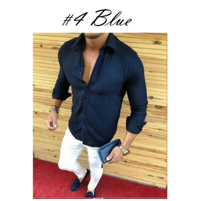 

Mens Formal Shirt Men Plain Dress Designer Casual Luxury Shirts Regular Fit