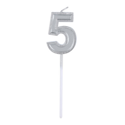 

Toponeto Silver Number 1 Birthday Numeral Candles Number Cake Decor for AdultsKids Party