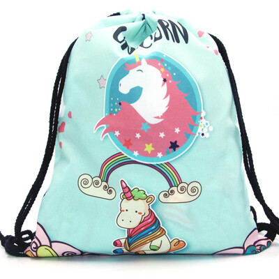 

Unicorn Pattern Drawstring Gym Bag Cute Candy Bag Bundle Pocket Drawstring Storage Bag Best Gifts