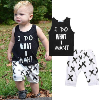 

Lovely Toddler Baby Boys Clothes Cotton Tops VestShort pants 2pcs Outfits Set