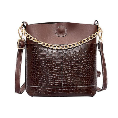 

Alligator Pattern Chain Shoulder Handbags Women Casual Crossbody Bucket Bag