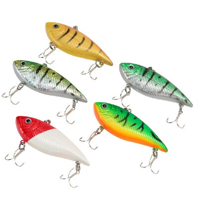 

Lixada 5pcs Hard Fishing Lure VIB Treble Hooks Hard Baits Tackle Tool 10g 7cm Artificial Multicolor Lure