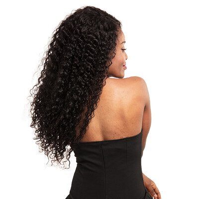 

Dolago 13x6 Lace Front Wigs For Women Deep Curly Human Hair Wigs 250 Density European Glueless Lace Front Wig Full Black Virgin