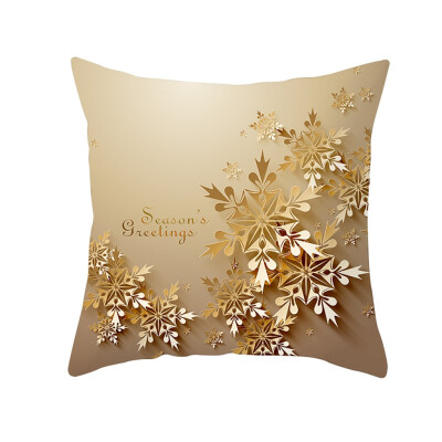 

Tailored Christmas Pillow Case Glitter Polyester Sofa Throw Cushion Cover Home Decor