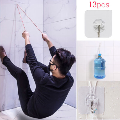 

〖Follure〗Strong Transparent Suction Cup Sucker Wall Hooks Hanger For Kitchen Bathroom13pc