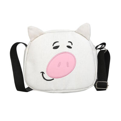 

Cartoon Pig Pattern Girls Shoulder Handbags Women Messenger Canvas Bags