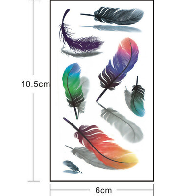 

〖Follure〗Waterproof Eagle Feather Swallow Temporary Tattoos 3D Butterfly Flower Fake Ta
