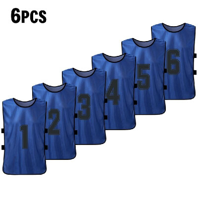 

6 PCS Kids Basketball Pinnies Quick Drying Basketball Jerseys Youth Sports Scrimmage Soccer Team Training Bibs Practice Sports Ve