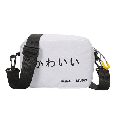 

Women Letter Printed Casual Shoulder Bag Outdoor Zipper Canvas n Cross-body Bag Ladies Young Style Handbag Bolso Mujer