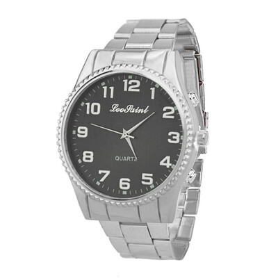 

Gobestart Men Luxury Fashion Military Stainless Steel Analog Quartz Wrist Watch