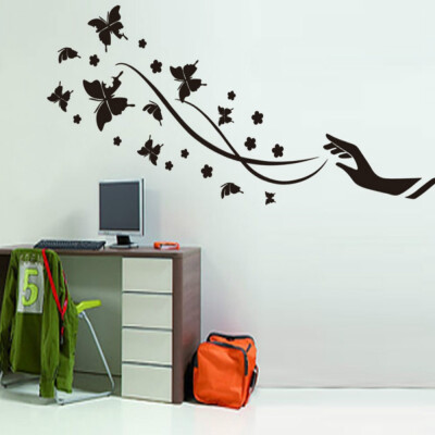 

Creative Black Wallpaper Butterfly Pattern Wall Sticker Home Decoration