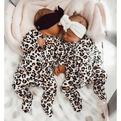 

Newborn Infant Baby Boy Girl Leopard Cotton Romper Jumpsuit Bodysuit Clothes Set