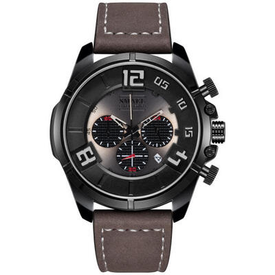 

SMAEL 9075 Casual Quartz Watch Fashion Waterproof Wristwatch With Leather Strap Male Chronograph Watches