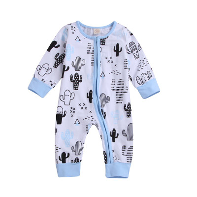 

Baby Rompers Jumpsuits For Girls Clothes Spring Long Sleeve Cartoon zip Baby Girls Rompers 0-24M Newborn Baby Boy Jumpsuits