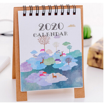 

Siaonvr 2020 Cute Cartoon Mini Table Desk Calendar memorandum Plan Calendar