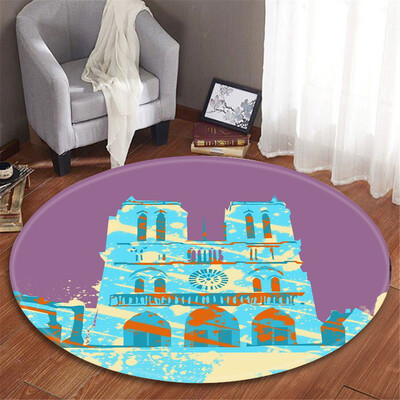 

〖Follure〗Notre Dame Elements Blanket Round Bathroom carpet 120cm