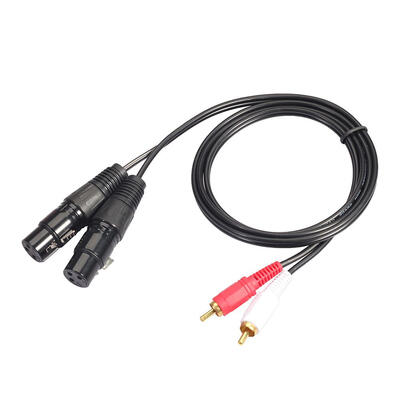 

15m 5ft Stereo Dual RCA Male Plug to Dual XLR Female Audio Cable Cord Wire