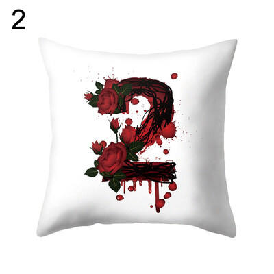 

Rose Number Figure Pillow Case Cushion Cover Sofa Bed Car Cafe Office Decoration