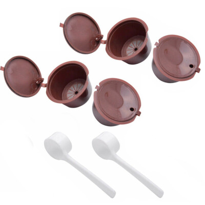 

Refillable Reusable Coffee Capsules Pods & Spooons for DOLCE GUSTO Machine