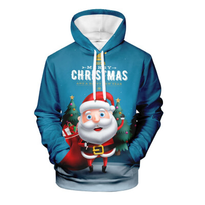 

Toponeto Mens Casual Christmas 3D Print Long Sleeve Hooded Sweater Jacket Coat