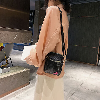 

Tailored Summer Womens Shiny Wild Solid Butterfly Print Single Shoulder Messenger Bags