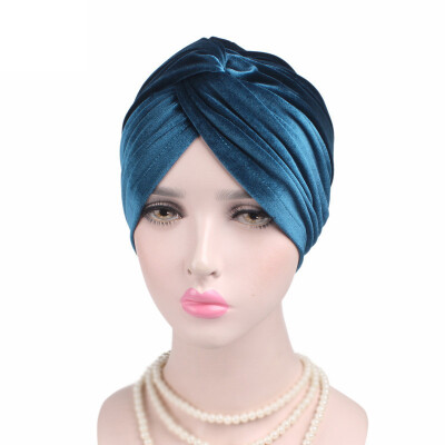 

Women Beads Elastic Turban Hat Muslim Cancer Chemo Cap Hijab Head Wrap Trendy