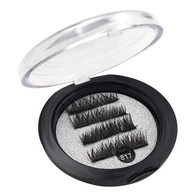 

4pcsBox 6D Natural False Eyelashes Magnetic Fake Eye Lashes with 3 Magnets