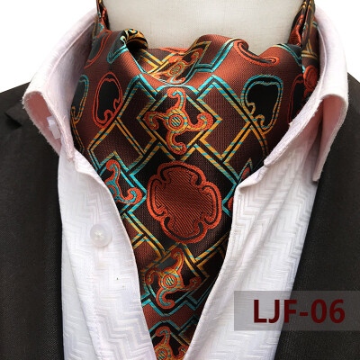 

Yongfeng tie spot 2019 new large pattern polyester jacquard mens scarf retro mens tie