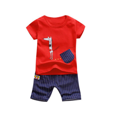 

Hot Sale Brand Boys Girls Clothing Children Summer Boys Girls Clothes Cartoon Kids Boy Clothing Set T-shitPants Cotton Sets