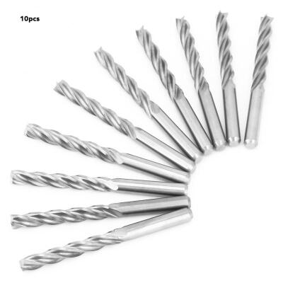 

Greensen 10pcs Carbide CNC 4 Flute Spiral Bit End Mill Cutter 3175 x 22mm