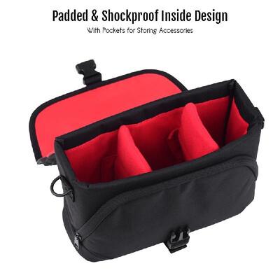 

CADEN Padded Camera Bag Zippered Design Shockproof Black for Nikon Canon Sony DSLR Cameras Lenses Medium Size