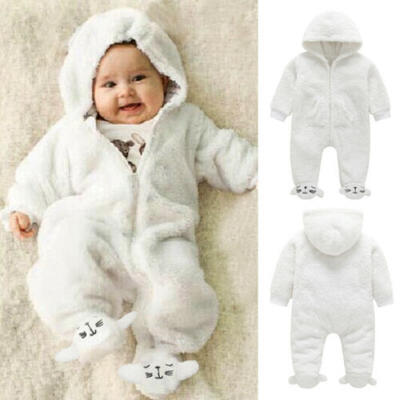 

Newborn Baby Boys Girls Fuzzy Romper Bodysuit Jumpsuit Playsuit Outfits Clothes