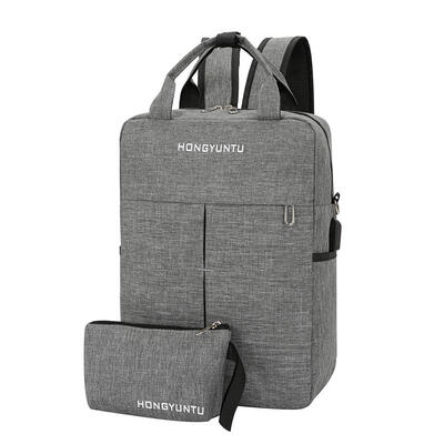 

2pcsset Men Women Laptop Backpack USB Charging Casual Travel Bags Clutch