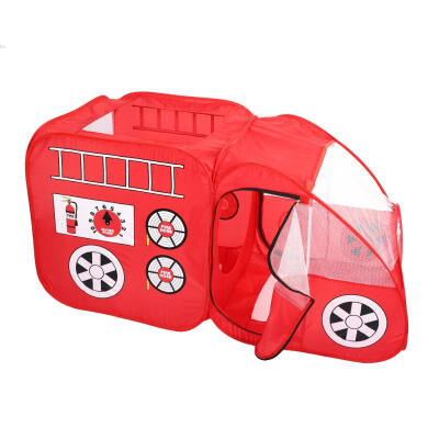 

Greensen Kids Fire Truck Folding Play House Children Indoor Outdoor Play Game Tent Toys